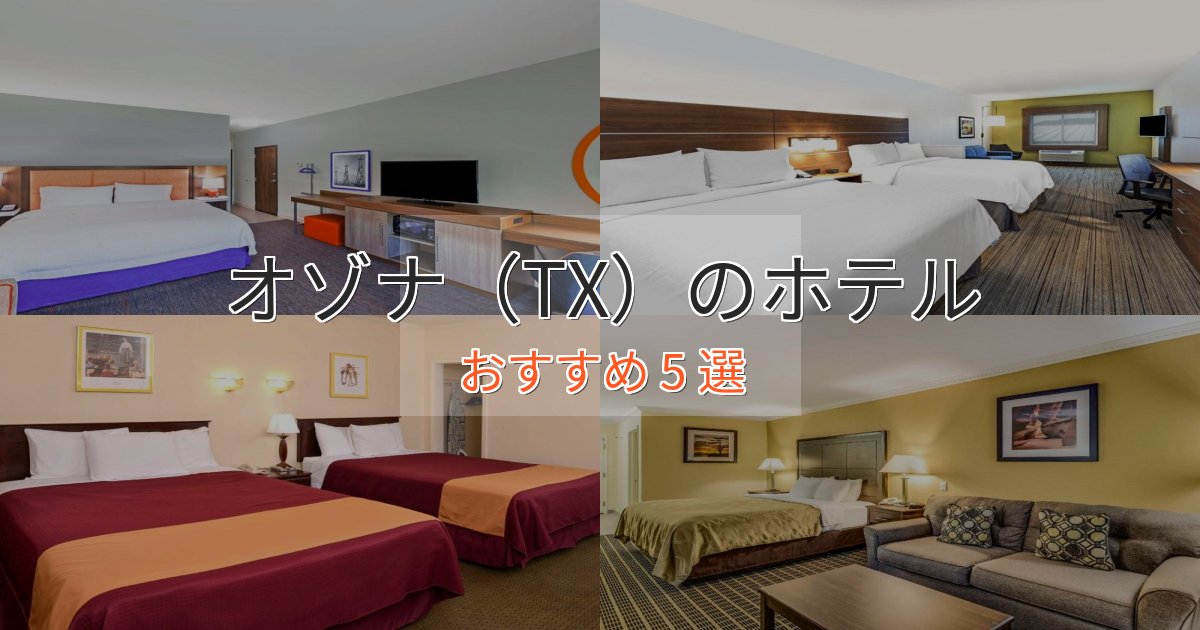 一度は泊まりたいオゾナ(TX)のおもてなしホテル5選【サービス重視】 一度は泊まりたいオゾナ(TX)のおもてなしホテル5選【サービス重視】