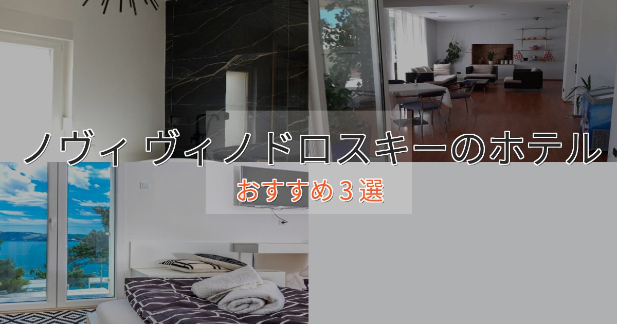 《リピーター続出》駅近便利ノヴィ ヴィノドロスキーのプレミアムホテル3選【実体験レビュー】