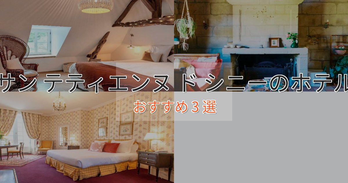 スタイリッシュサン テティエンヌ ド シニーの贅沢ホテル3選【非日常体験】